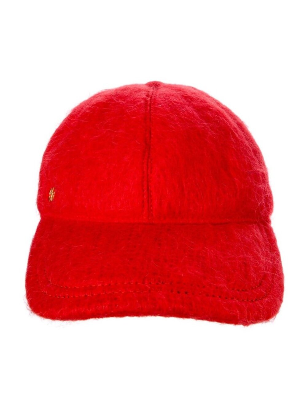 New Authentic Gucci GG Logo Mohair Orange Baseball Hat Size S